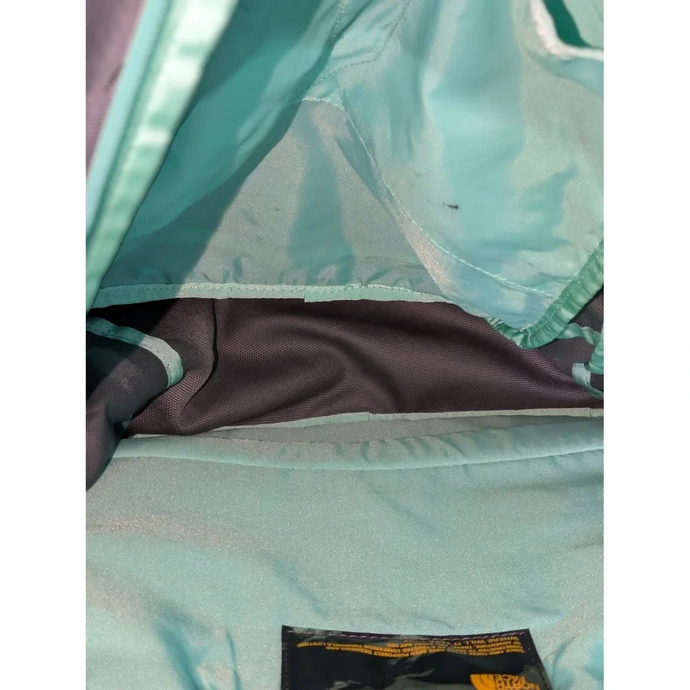 The North Face Haystack Backpack Gray Teal Laptop School Travel 21x15x6.5